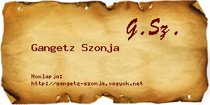Gangetz Szonja névjegykártya